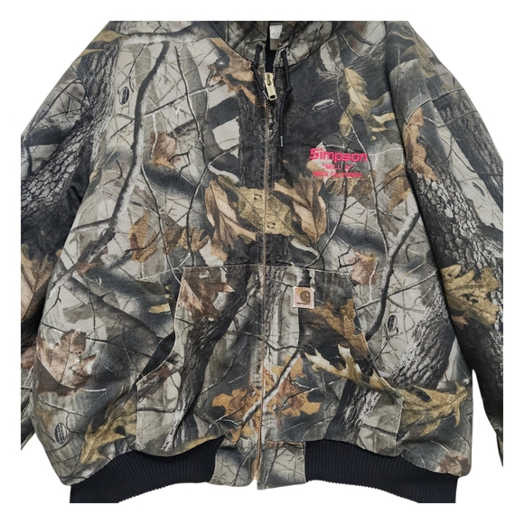 Vintage Y2K Carhartt Jacket 2XL J143 CMO Realtree Hardwoods Camo Active Outdoor - Picture 2 of 16